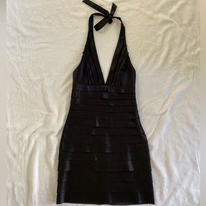 Vintage Y2K black party halter dress Size 2